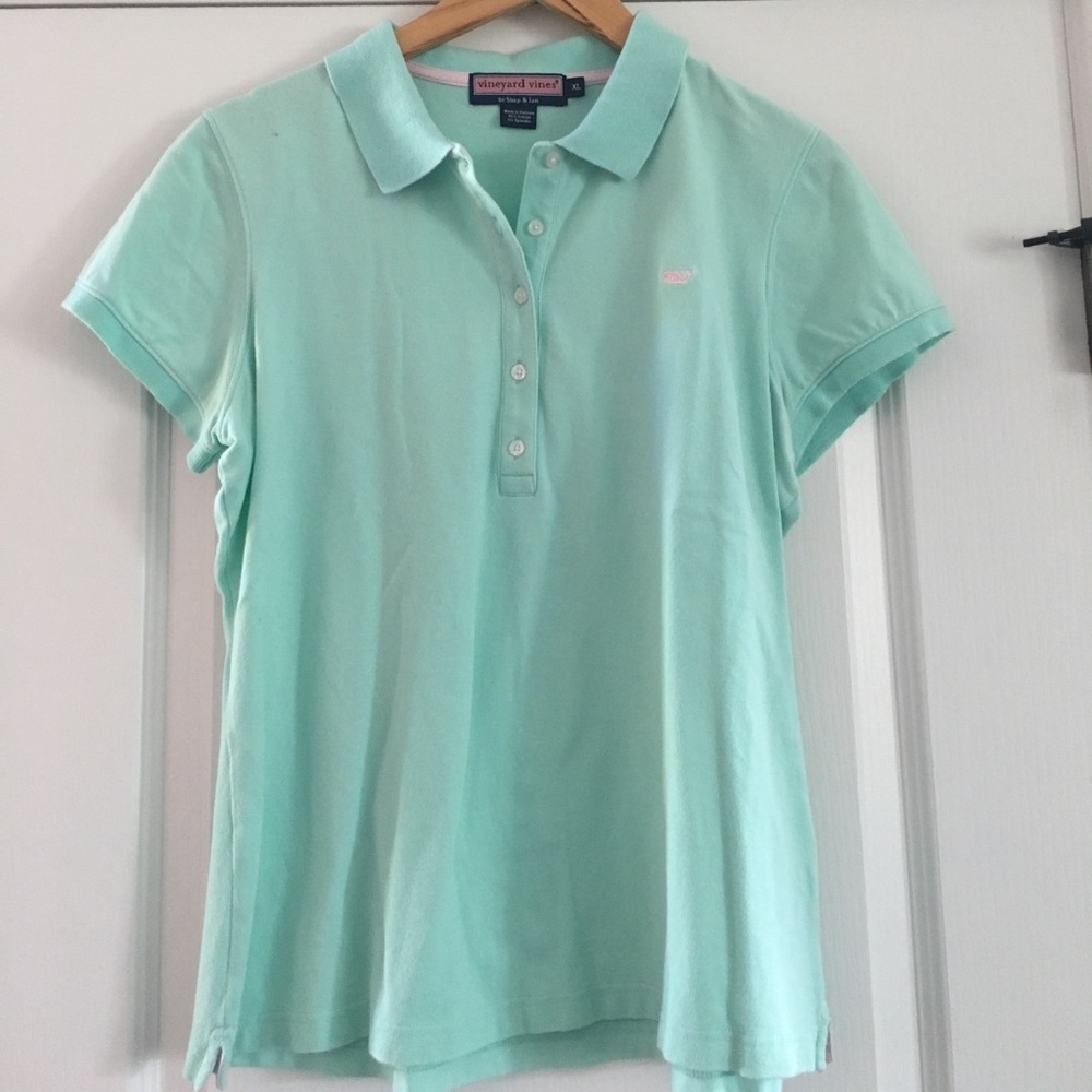 Vineyard Vines Women's Polo XL in mint green
