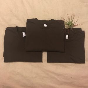 3-Pack American Apparel Brown T-Shirt