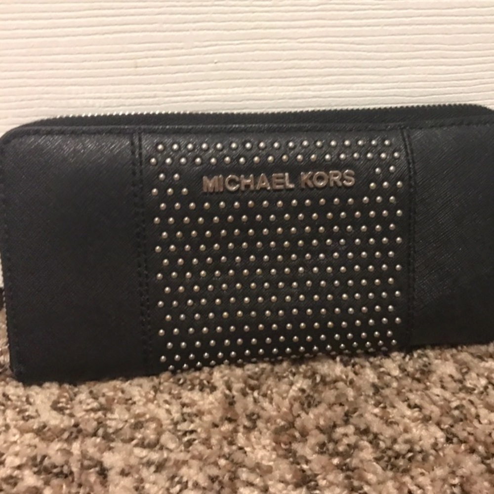Michael Kors Black Studded Wallet