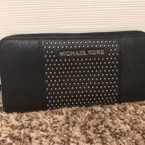 Michael Kors Black Studded Wallet