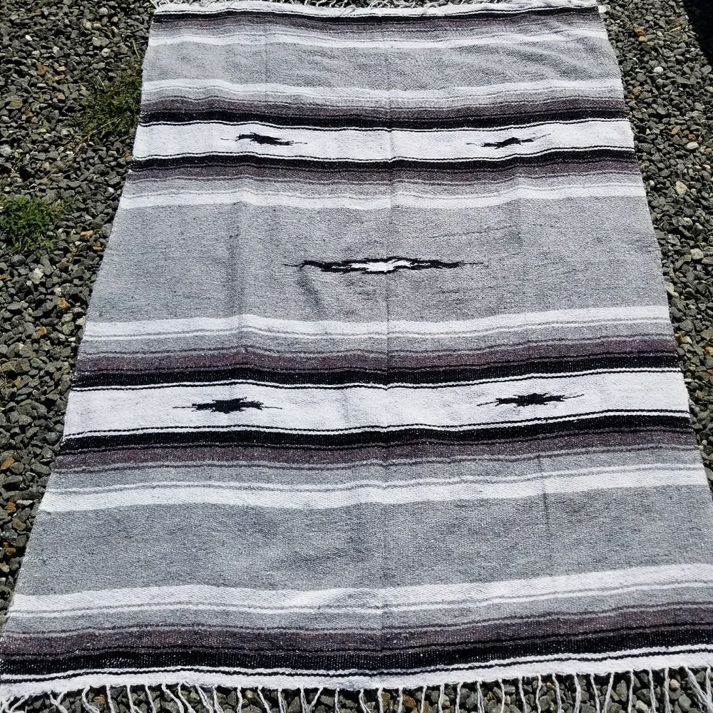 Vintage Artesanias Mikey serape saltillo blanket