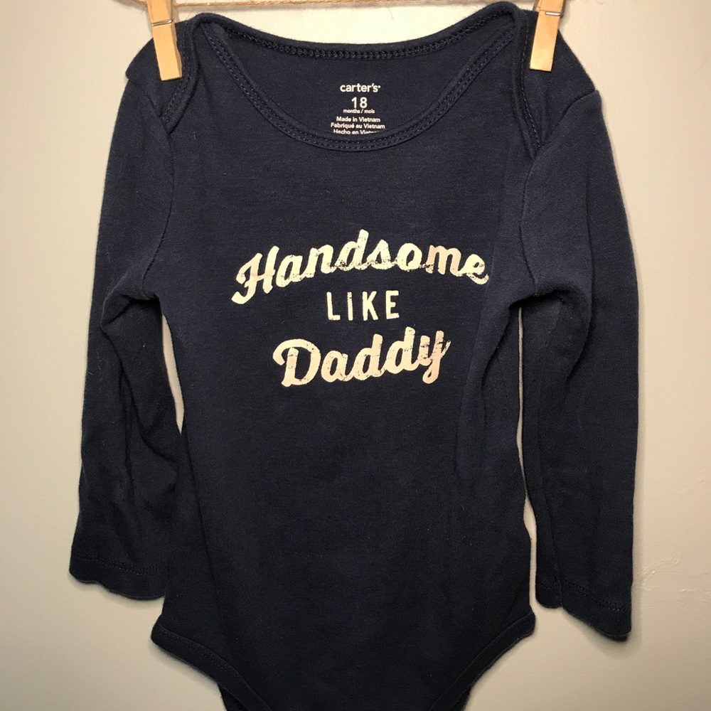 Handsome like daddy onesie