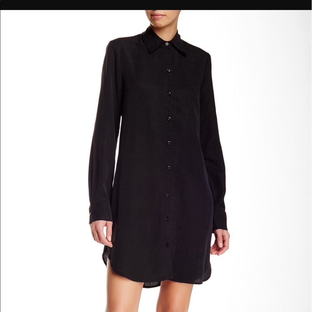 Wayf black shirt dress S