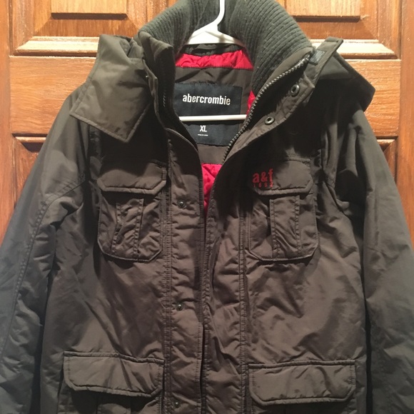 Abercrombie kids boys XL coat. Army brown. - Picture 1 of 3