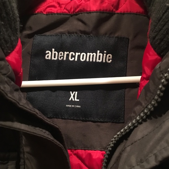 Abercrombie kids boys XL coat. Army brown. - Picture 2 of 3