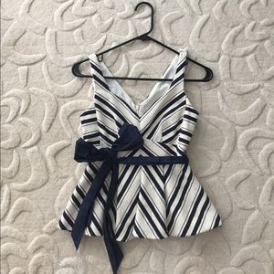 Anthropologie lined peplum top