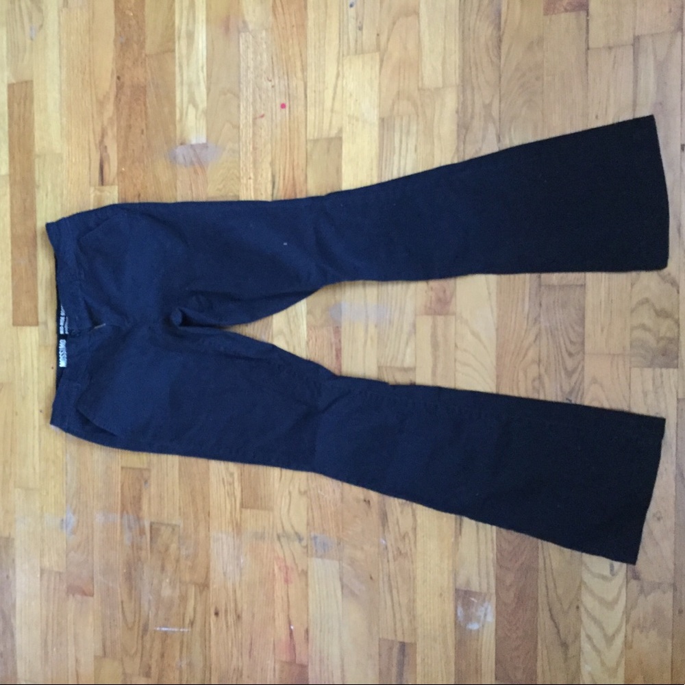 Mid-rise Bootcut black dress pants