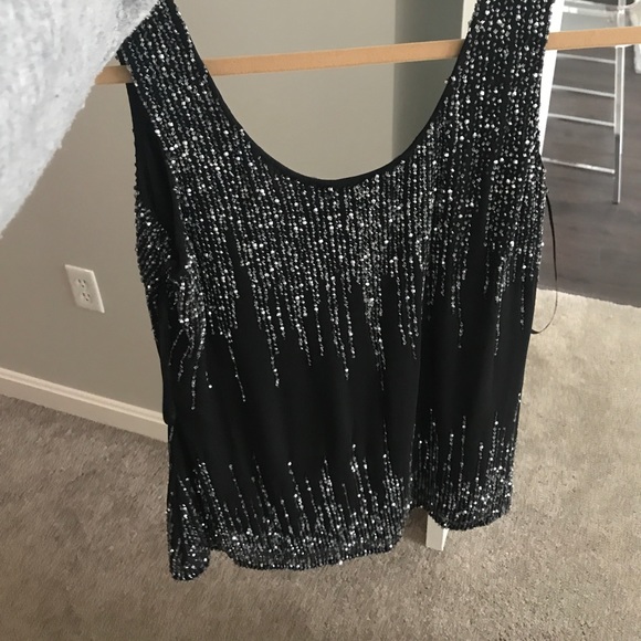 Yumi Kim beaded black sleeveless top - Picture 2 of 4