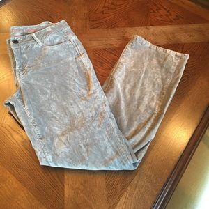 Christopher Blue grey velvet cords size 6