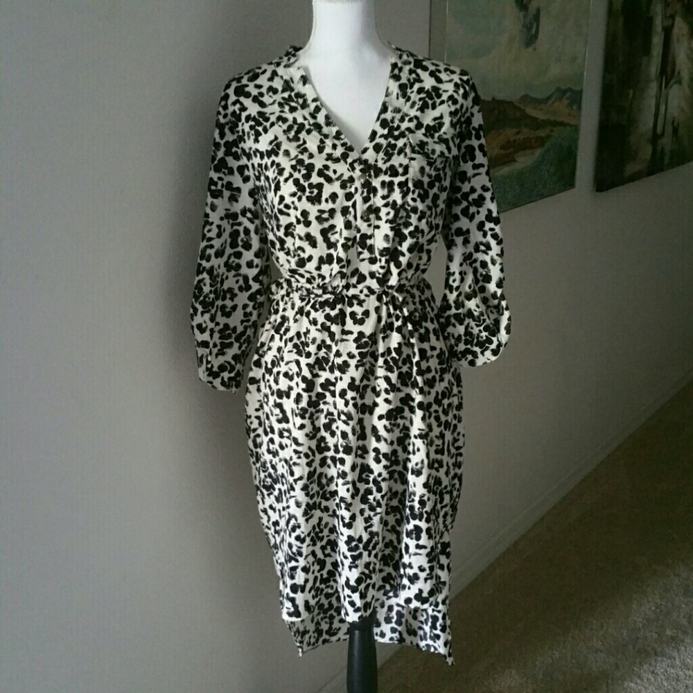 XL Merona black and white dress