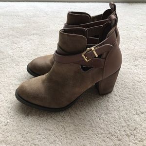 Lightly used brown booties