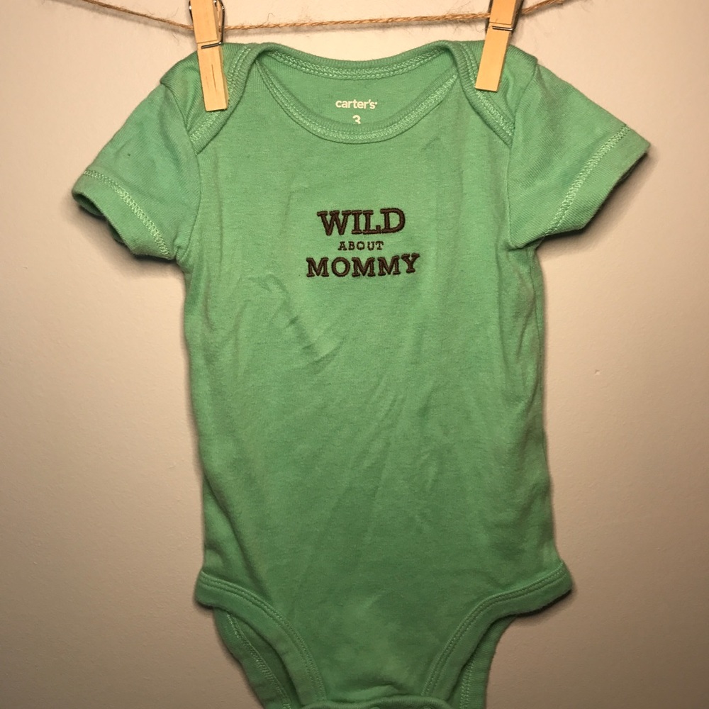 Wild about mommy onesie