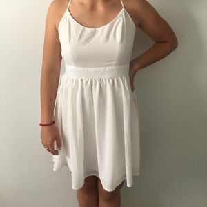 White semi formal dress