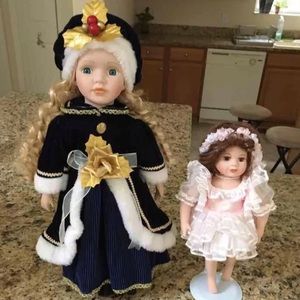 Vintage Porcelain Dolls Bundle, Collectible