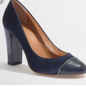 Brand New J.crew Navy Satin Etta (size 7)
