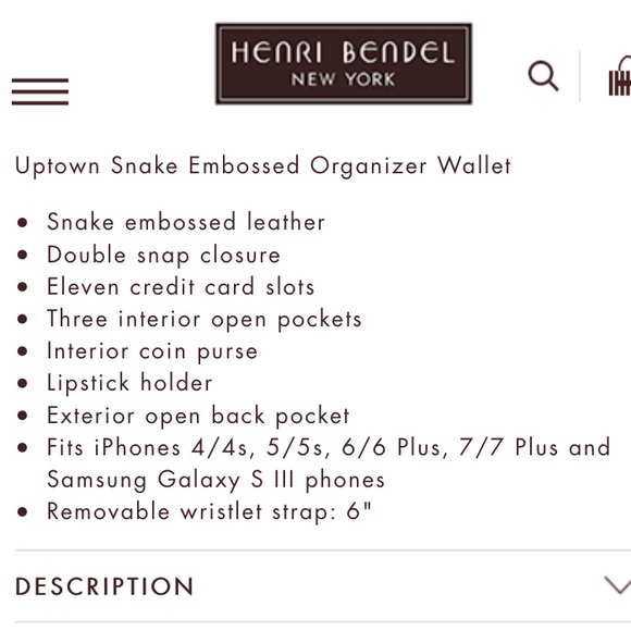 Henri Bendel Uptown Out & About Wallet - Picture 5 of 5