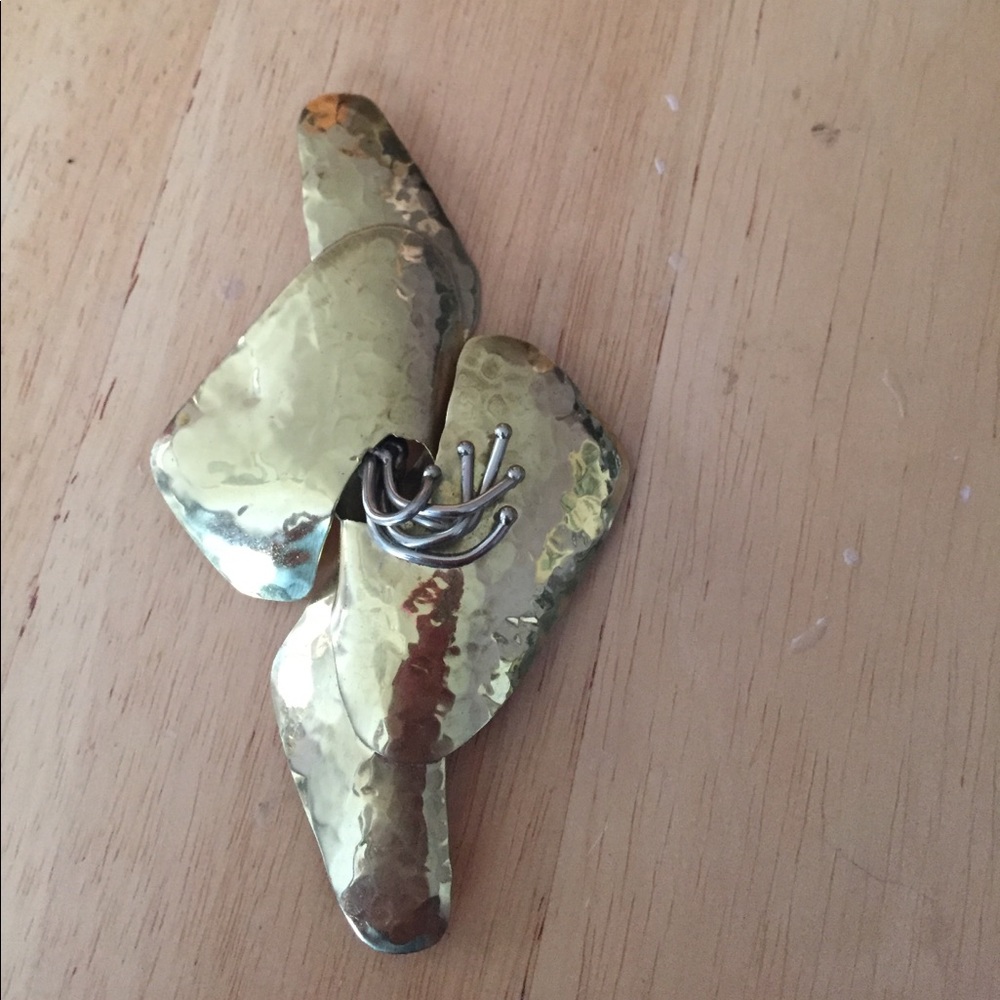 Gold silver pin