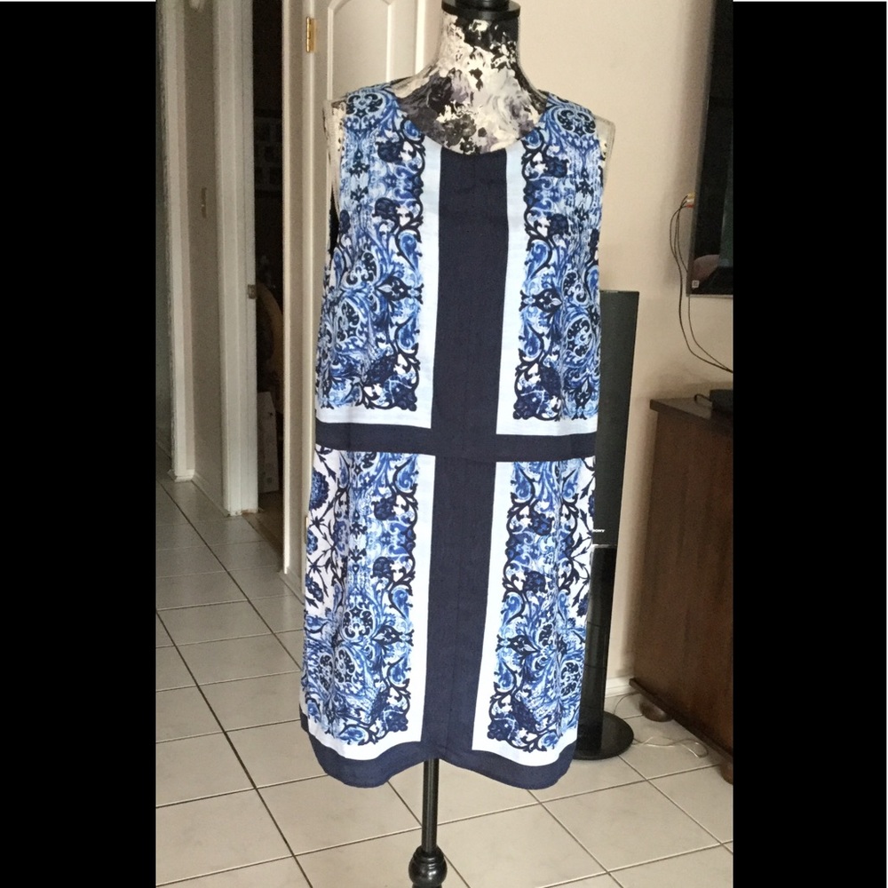 MK Marina blue panel dress