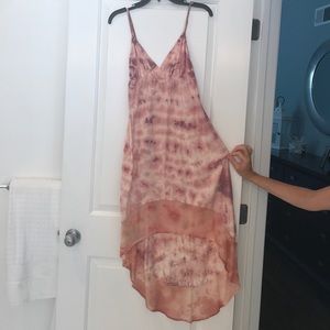 Gypsy 05 Pink Tie Dye High Low Dress