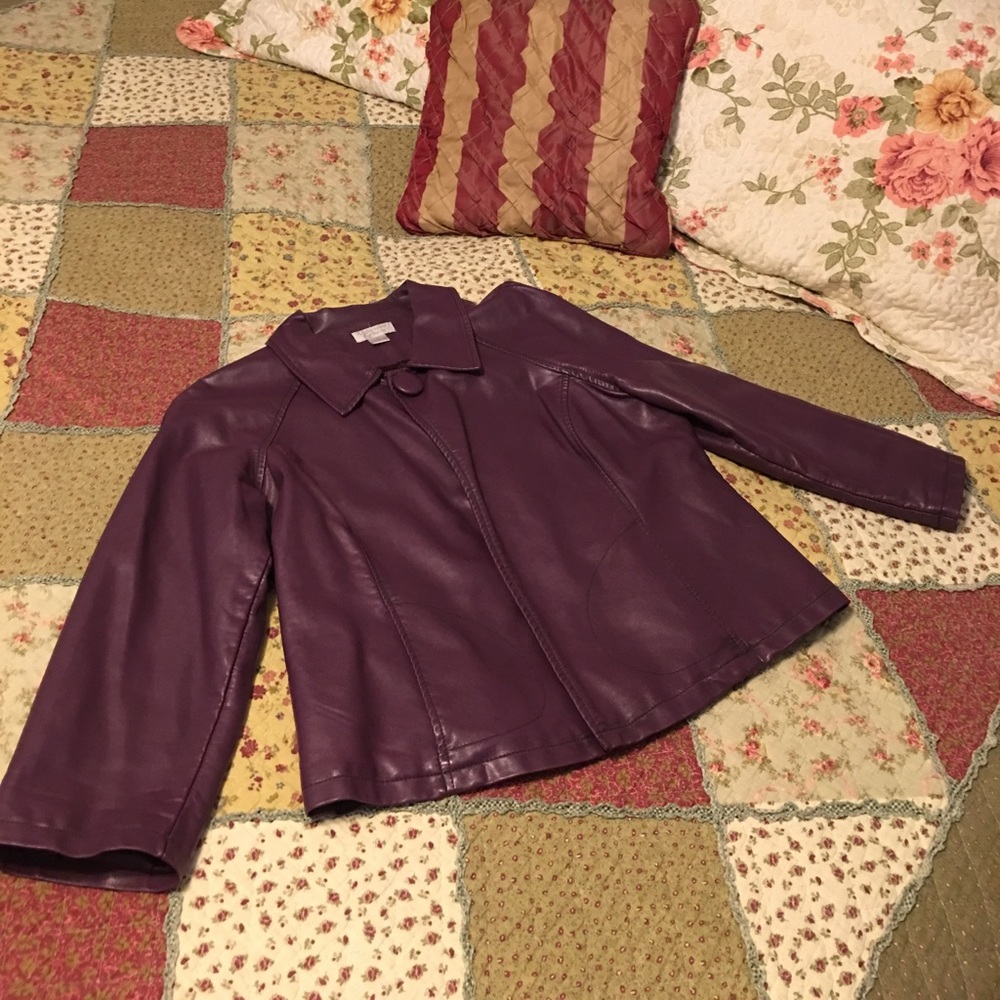 Christopher & Banks plum ladies jacket size L
