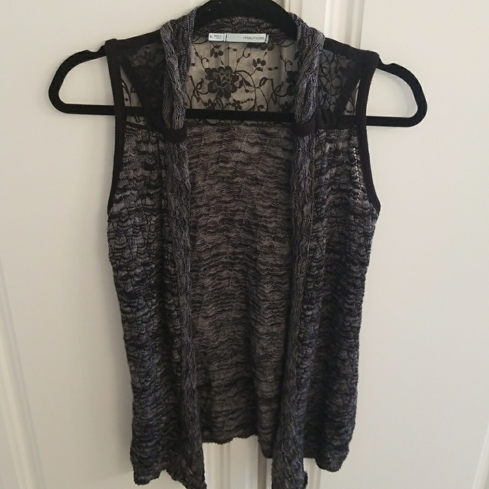 Maurices vest in Black and Gray