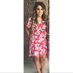 ASOS Mini Tea Dress with Wrap Front in Daisy Print