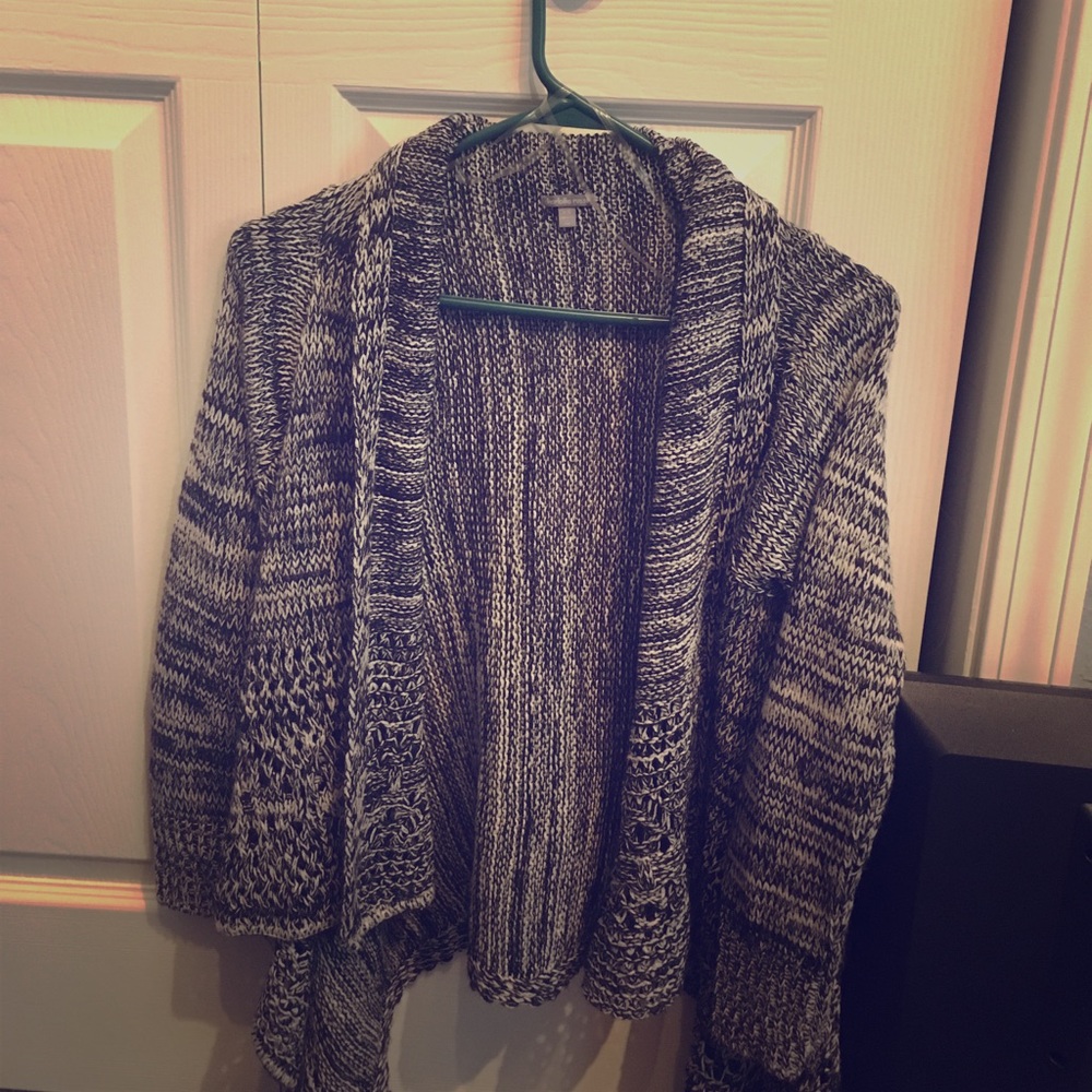 Navy blue & white sweater