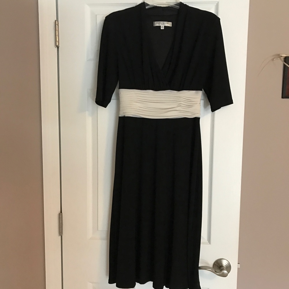 Evan Picone Black/White Dress size:6P