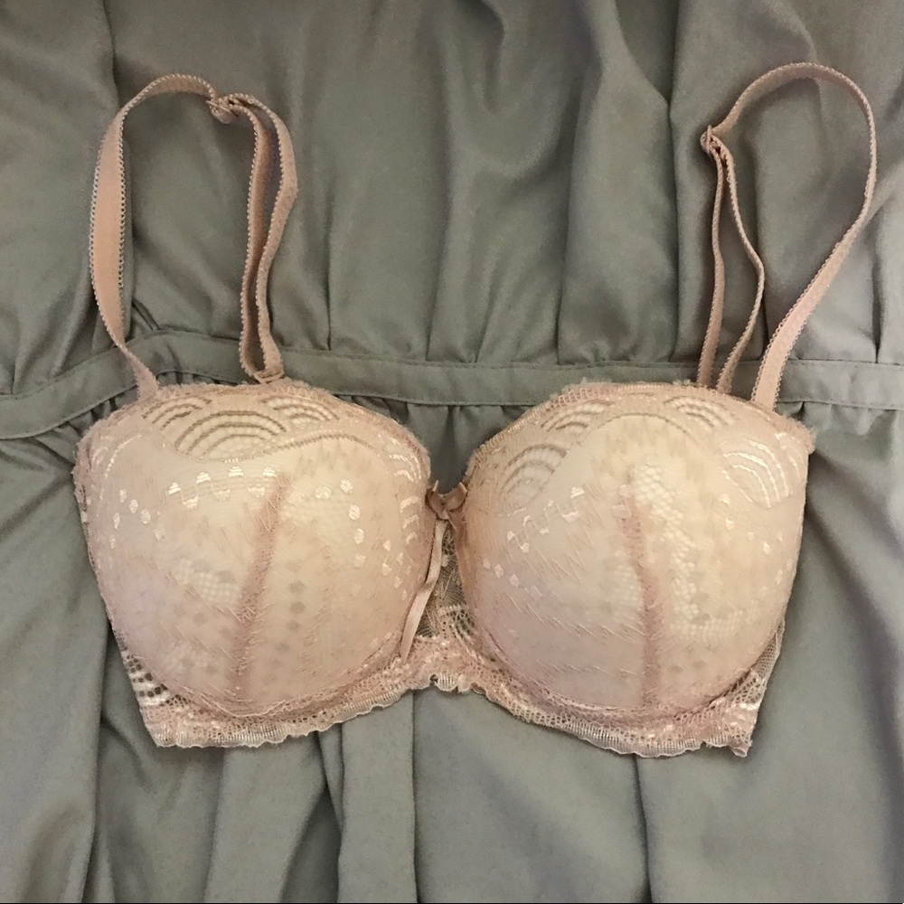 Sexy Pink Lace Pushup Bra