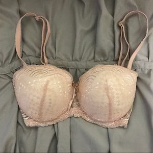 Sexy Pink Lace Pushup Bra