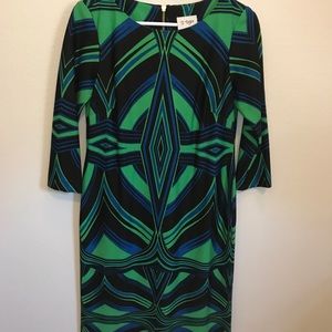 J Taylor Geometric Print Size 4 Dress