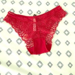 Studio by La Perla Red Lace Panty NWT