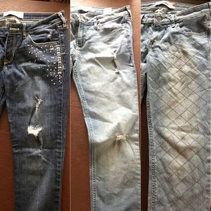 Bundle 3 pairs of hollister jeans
