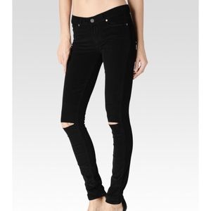 Paige verdugo black destructed skinny jeans