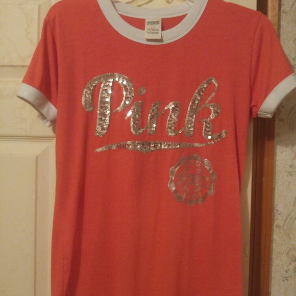 Victoria's Secret PINK Bling Ringer Tee - Picture 1 of 4