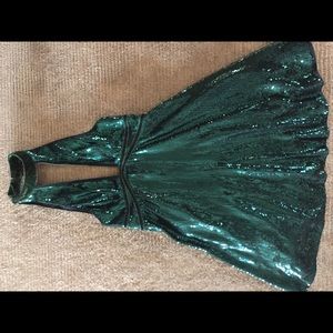 Free People Forest Green Sequin Dress