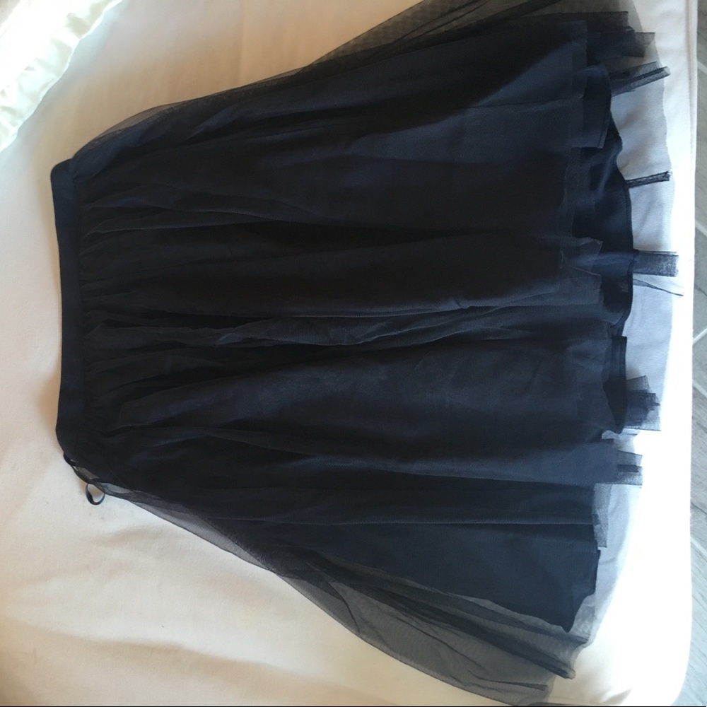 French connection navy tulle skirt