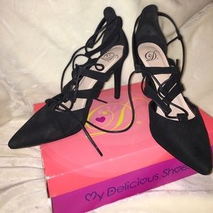 Lace up party heels