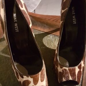 Calf print heels