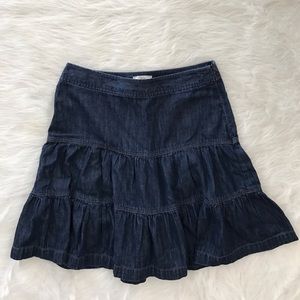 Loft Ann Taylor denim tier skirt