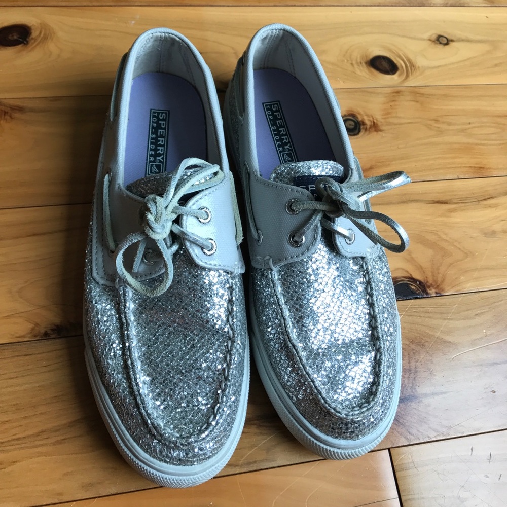 Sperry Sparkle Silver Top-Siders