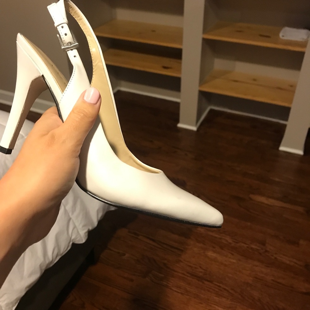 Brand New White Sling Back Pump