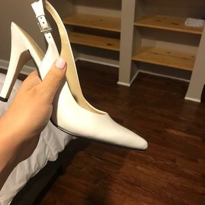 Brand New White Sling Back Pump