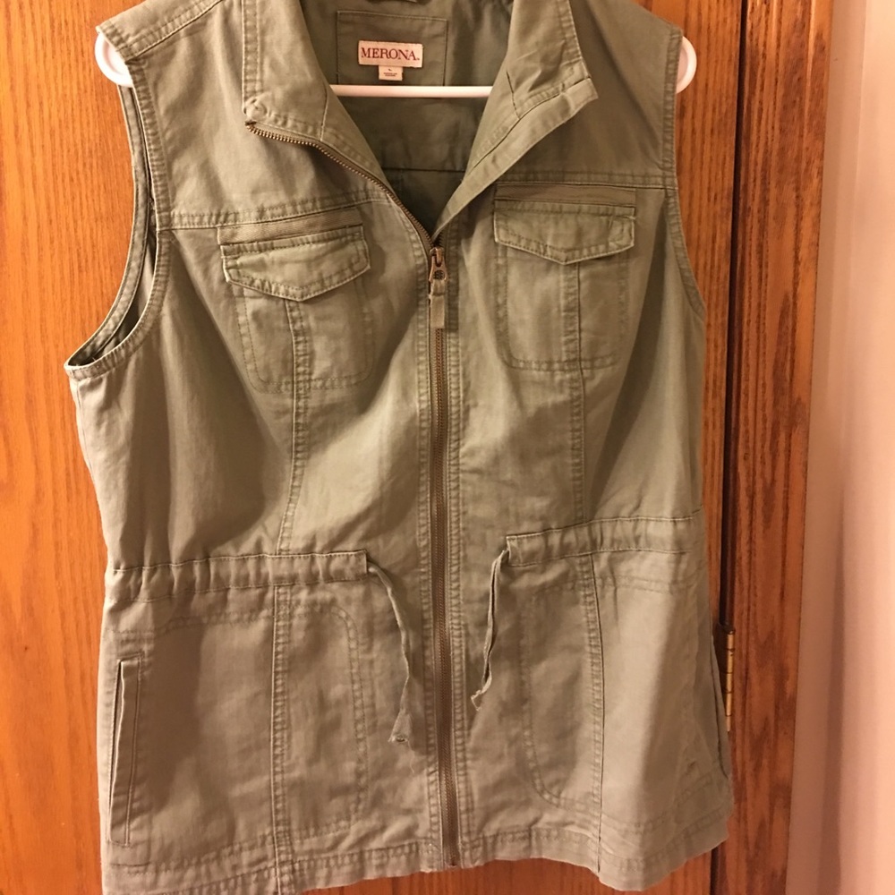 Green jacket vest