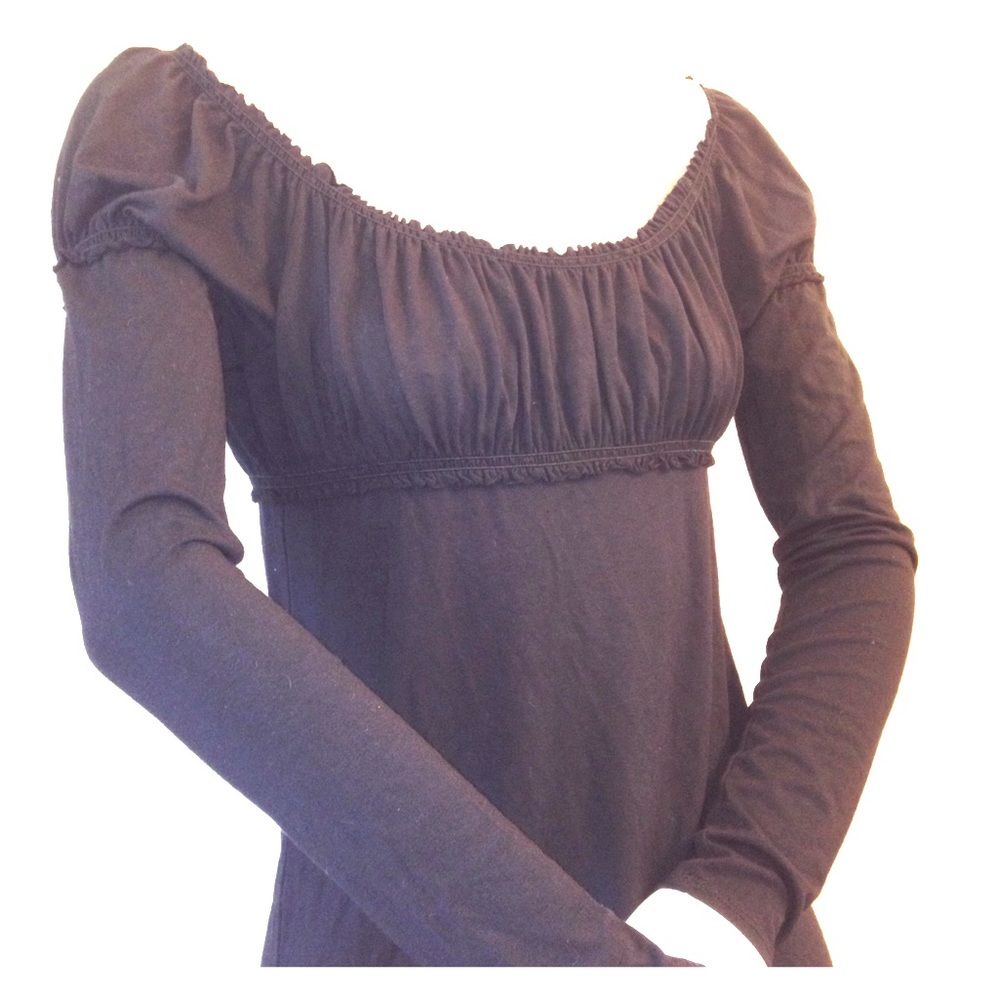 Black Knit Peasant Blouse xs Halloween costume