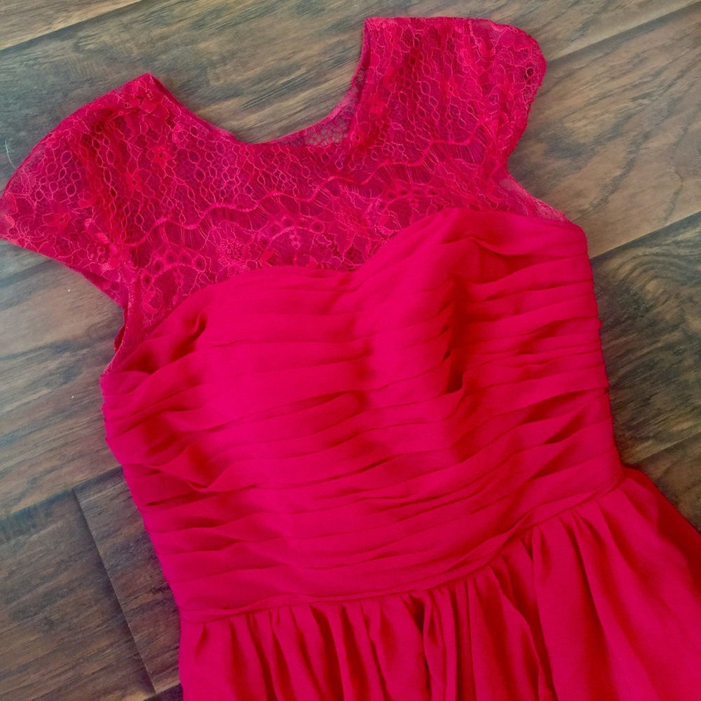 Red long dress