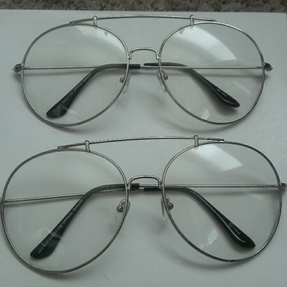 Silver oversized fashion aviator