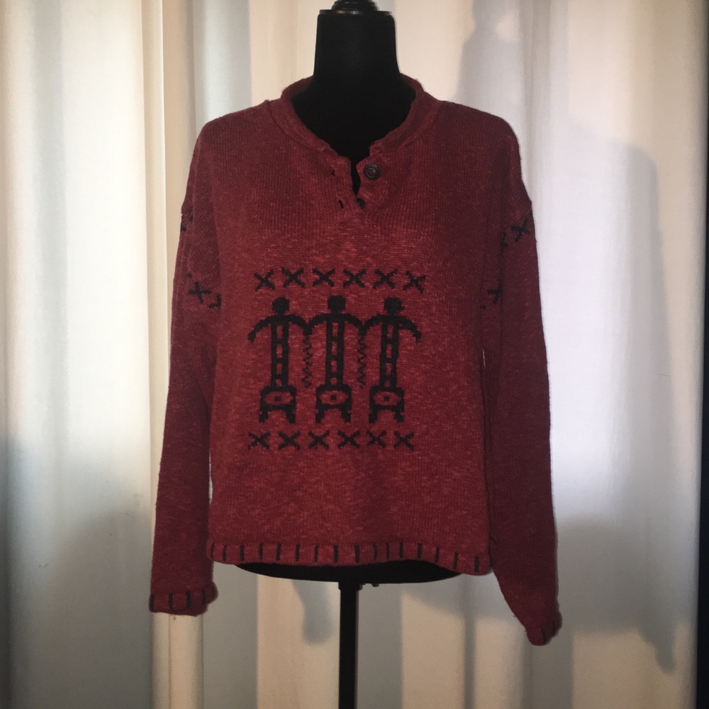 Red and black comfy sweater