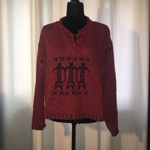 Red and black comfy sweater