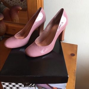 Delman rose copper heeled pumps